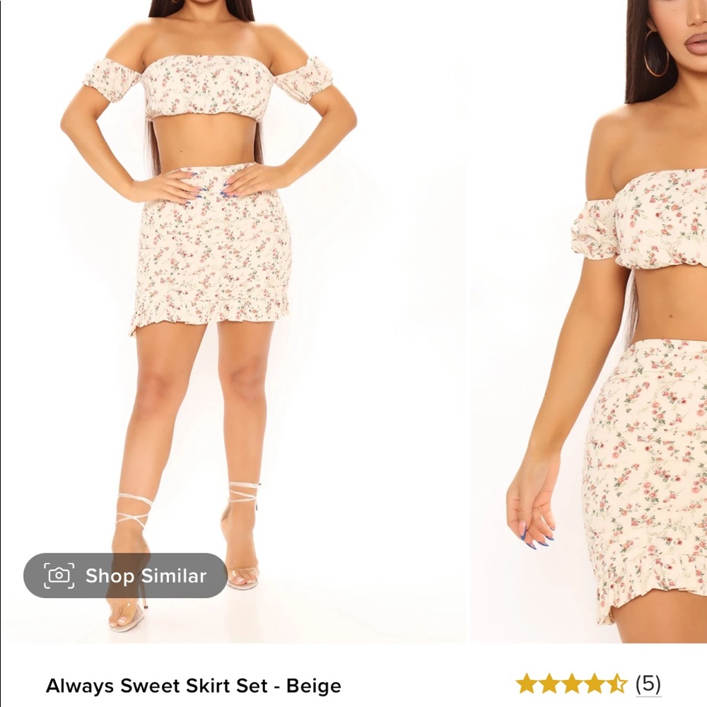 Fashion nova skirt set